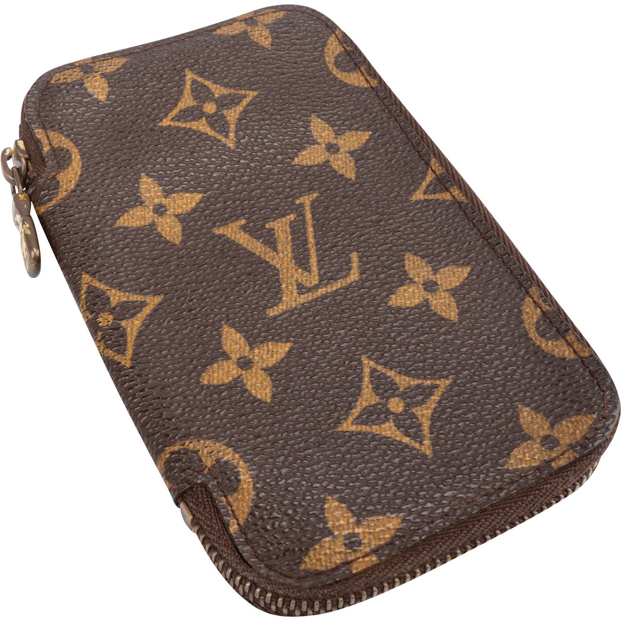 Louis Vuitton Louis Vuitton Canvas Monogram Zip Keyholder Bruin