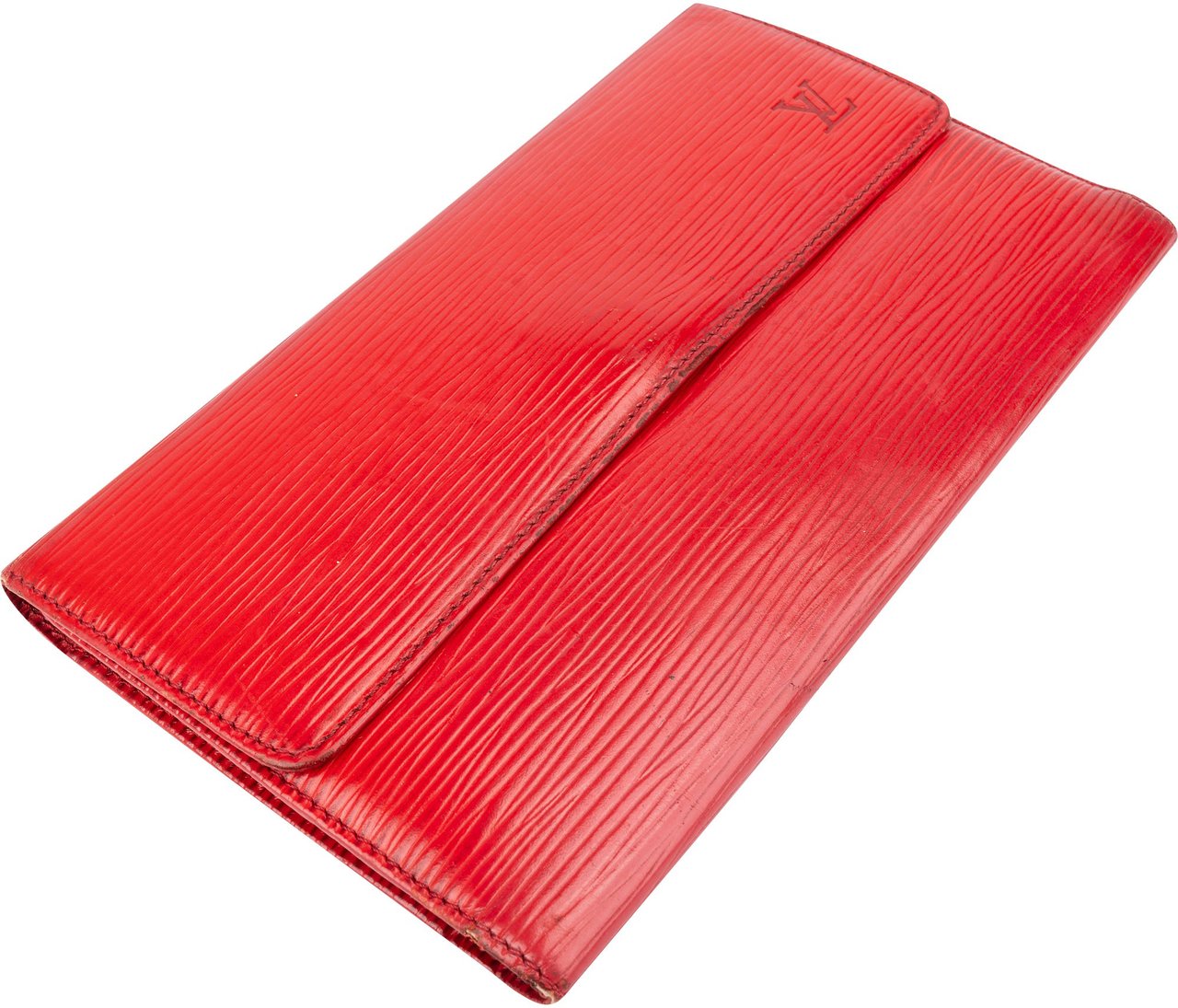 Louis Vuitton Louis Vuitton Rouge Epi Leather Sarah Wallet Divers