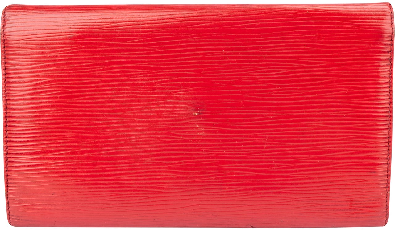 Louis Vuitton Louis Vuitton Rouge Epi Leather Sarah Wallet Divers