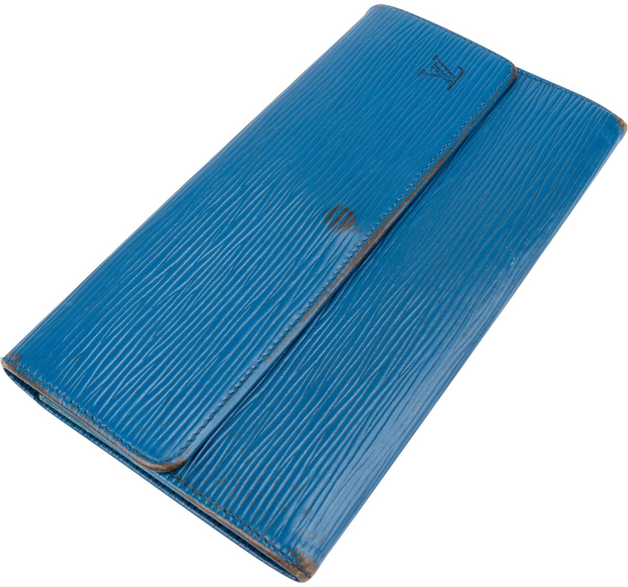 Louis Vuitton Louis Vuitton Bleu Epi Leather Sarah Wallet Divers