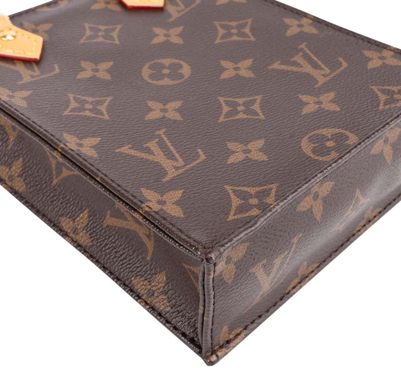 Louis Vuitton Louis Vuitton Canvas Monogram Petit Sac Plat Handbag Bruin