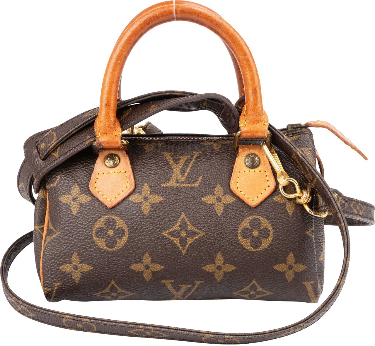 Louis Vuitton Louis Vuitton Canvas Monogram Mini Speedy Handbag Bruin