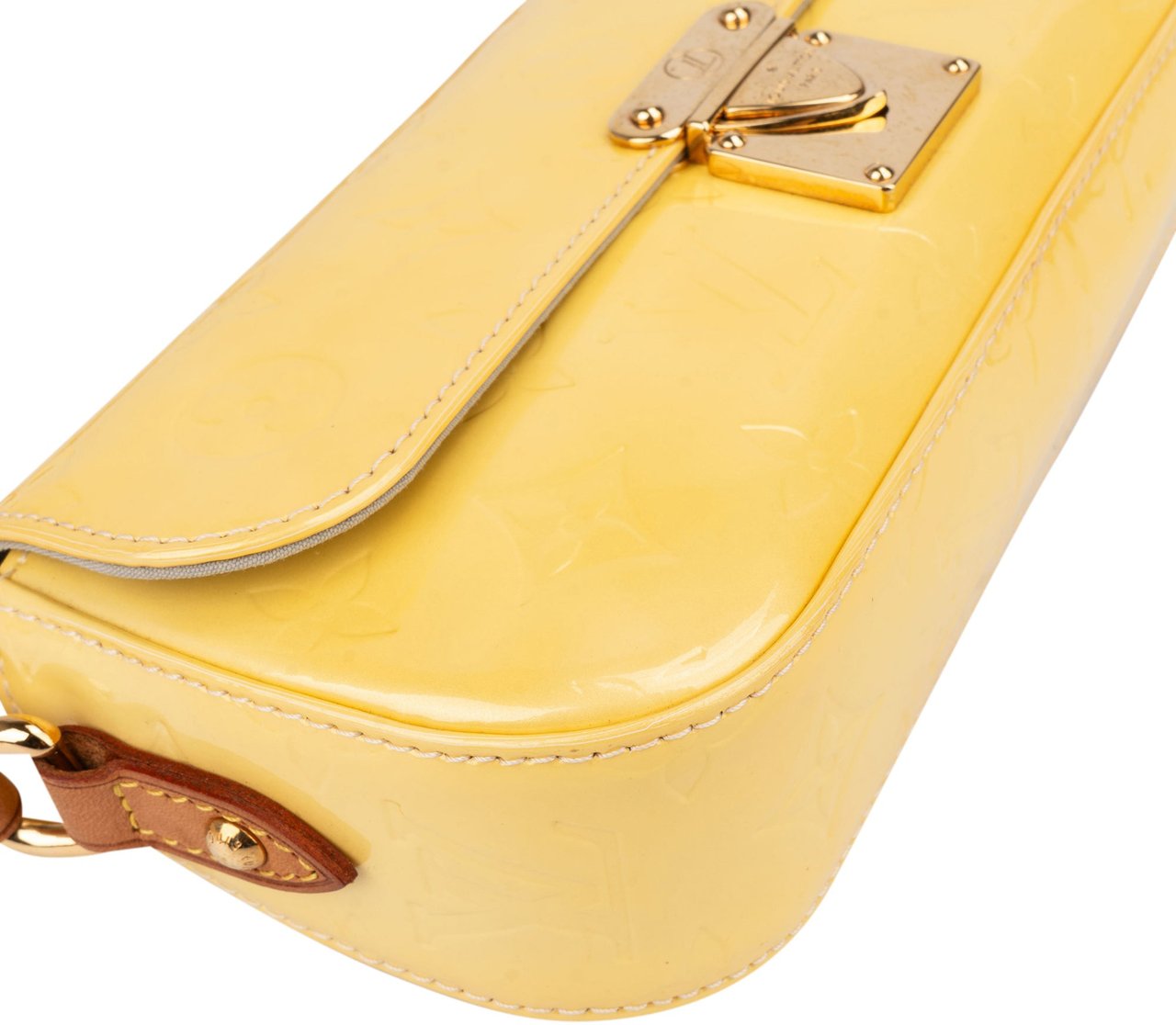 Louis Vuitton Louis Vuitton Yellow Vernis Monogram Malibu Street Handbag Geel
