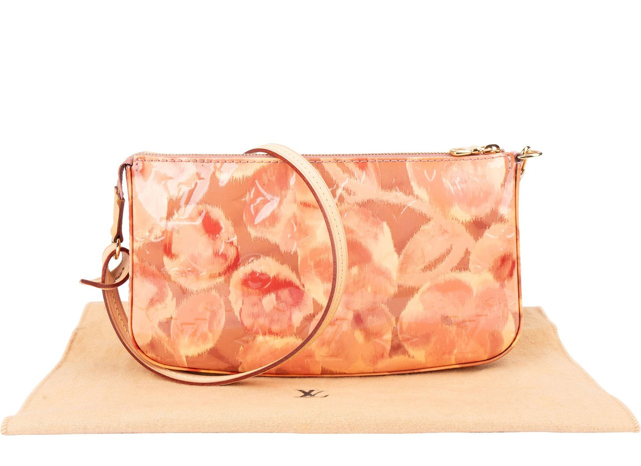 Louis Vuitton Louis Vuitton Limited Ikat Roses NM Pochette Accessoire Crossbody Bag Roze