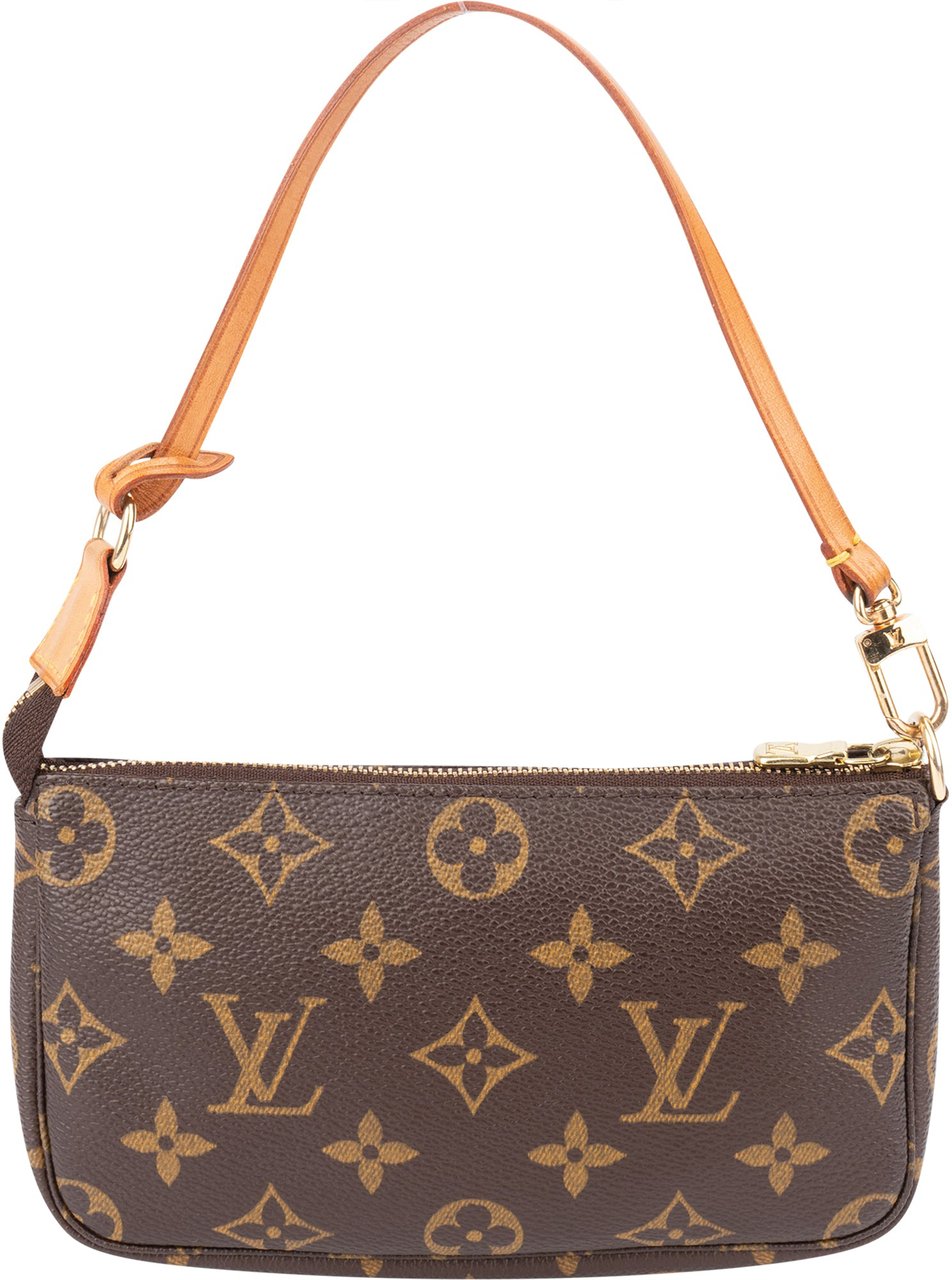 Louis Vuitton Louis Vuitton Canvas Monogram Pochette Mini Handbag Bruin