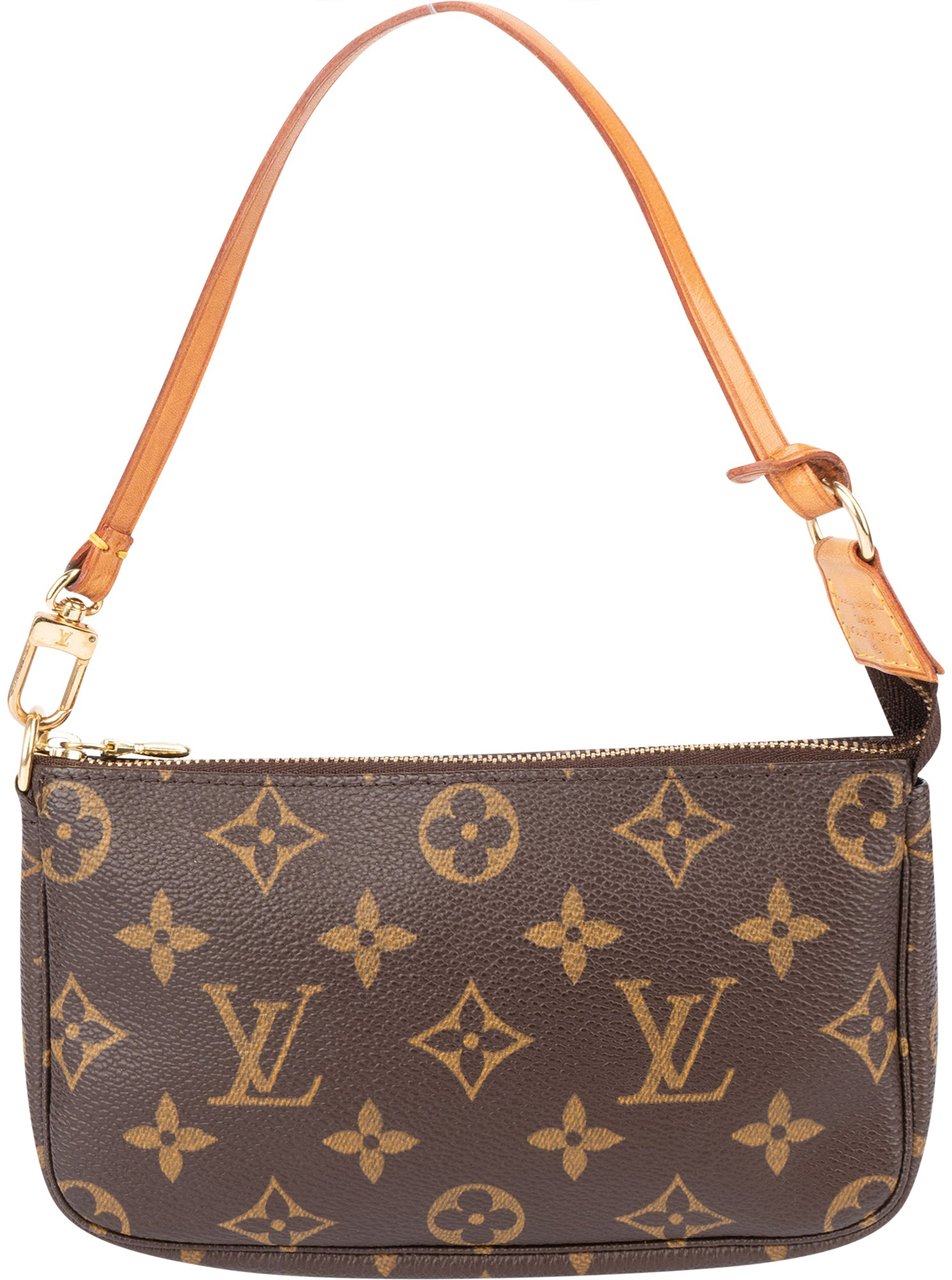 Louis Vuitton Louis Vuitton Canvas Monogram Pochette Mini Handbag Bruin