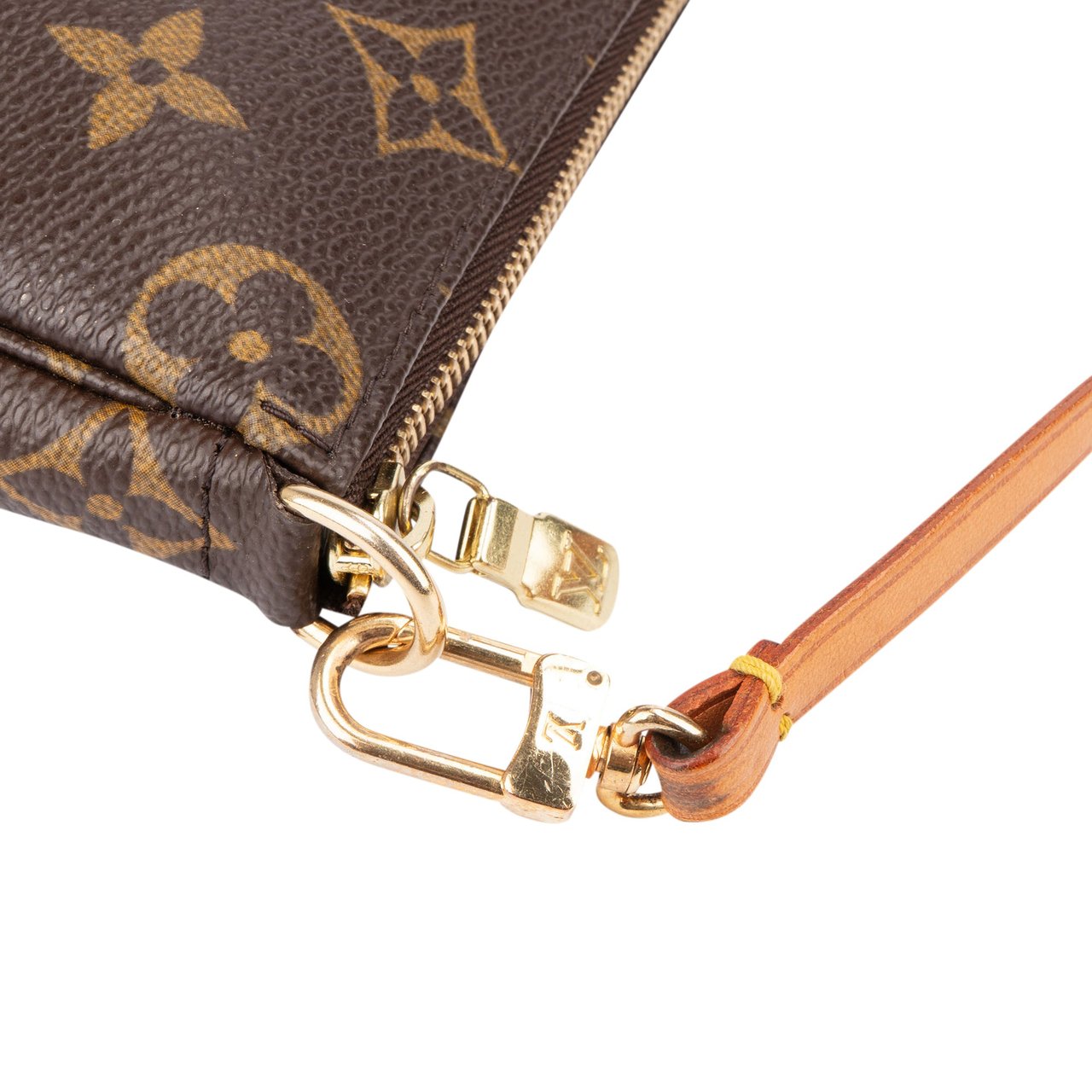 Louis Vuitton Louis Vuitton Canvas Monogram Pochette Mini Handbag Bruin
