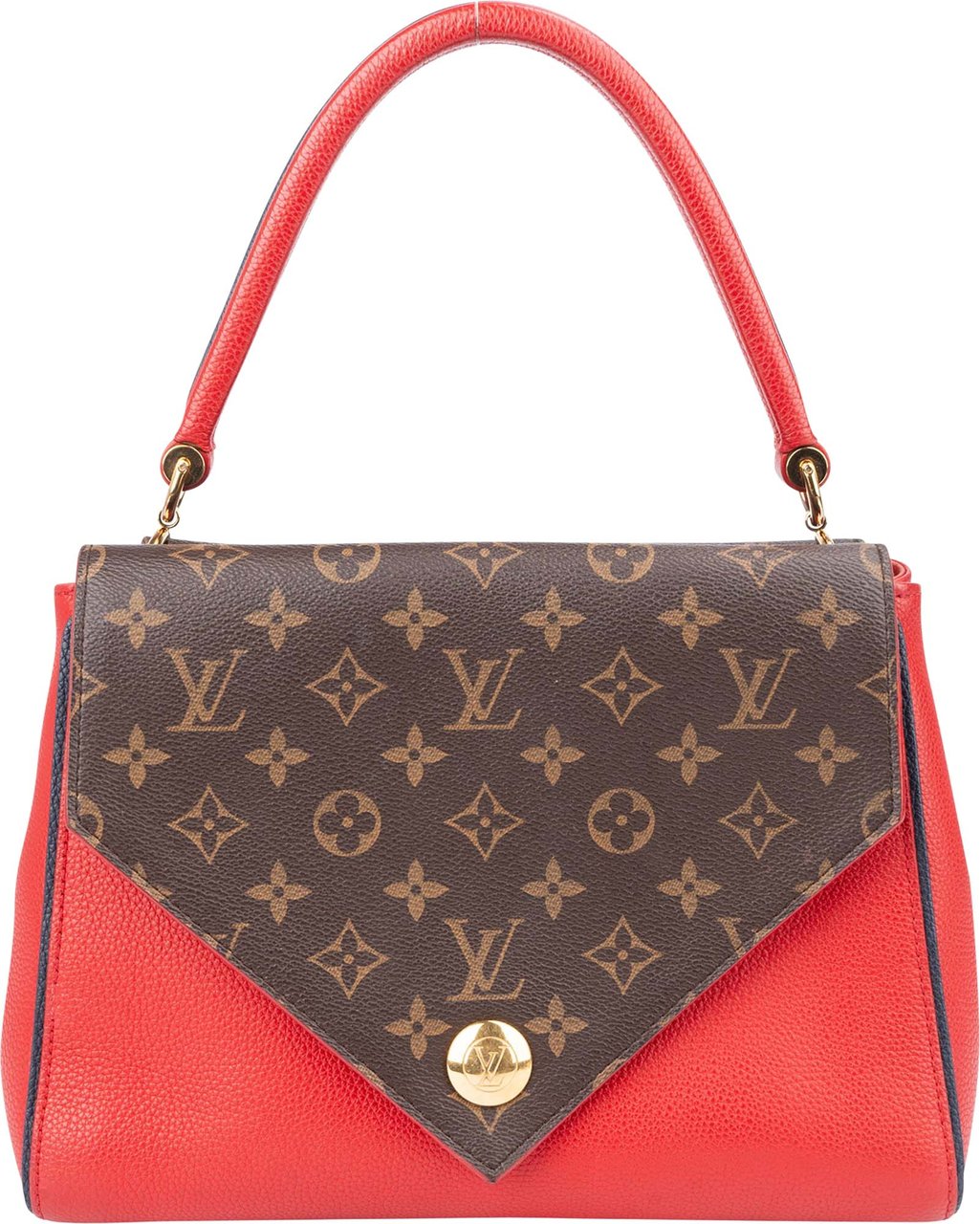 Louis Vuitton Canvas Monogram Double V Rubis Handbag Bruin