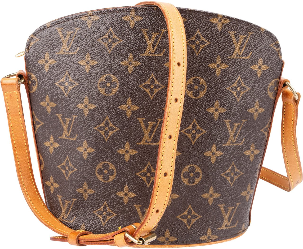 Louis Vuitton Louis Vuitton Canvas Monogram Drouot Crossbody Bag Bruin
