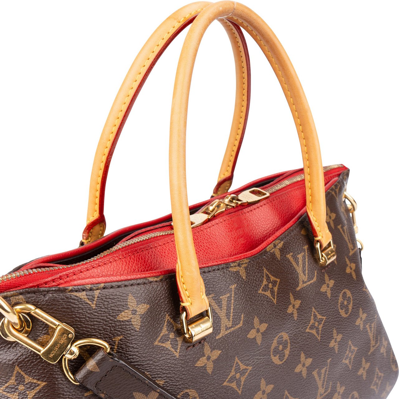 Louis Vuitton Louis Vuitton Canvas Monogram Pallas MM Handbag Bruin