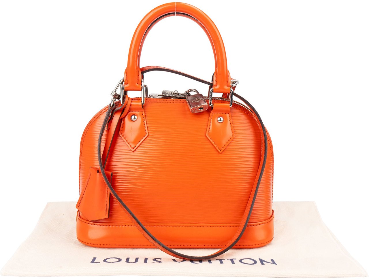 Louis Vuitton Orange Epi Leather Alma BB Handbag Oranje