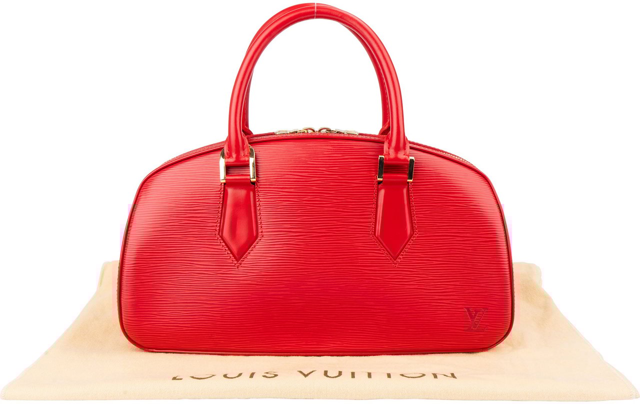 Louis Vuitton Louis Vuitton Rouge Epi Leather Jasmin Handbag Rood