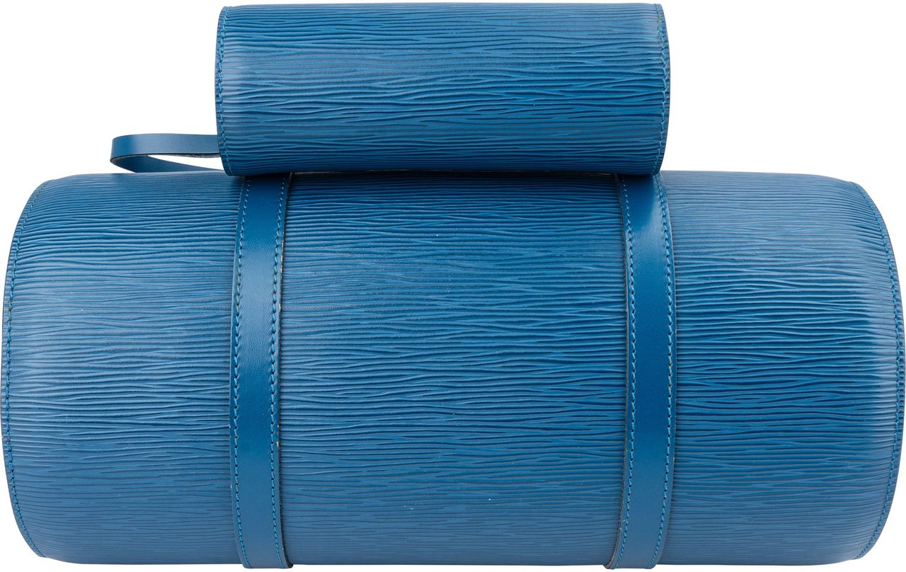 Louis Vuitton Bleu Epi Leather Soufflot Set Handbag Blauw