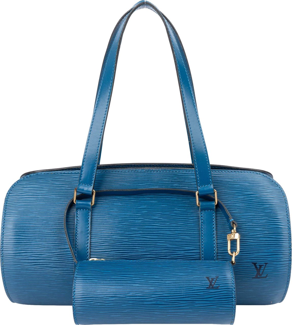 Louis Vuitton Bleu Epi Leather Soufflot Set Handbag Blauw