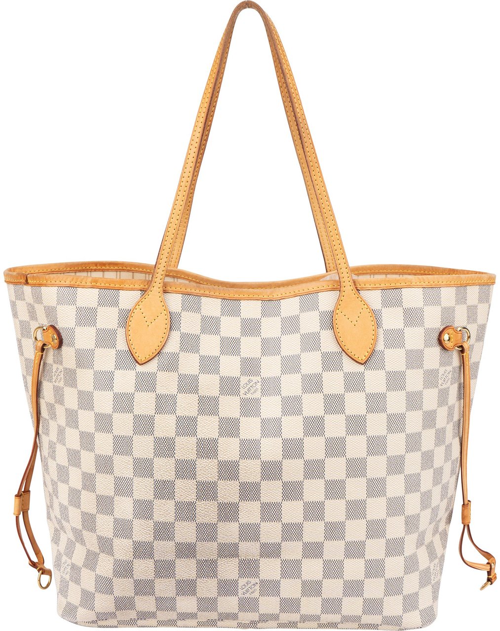 Louis Vuitton Louis Vuitton Damier Azur Monogram Neverfull MM Shopper Handbag Wit