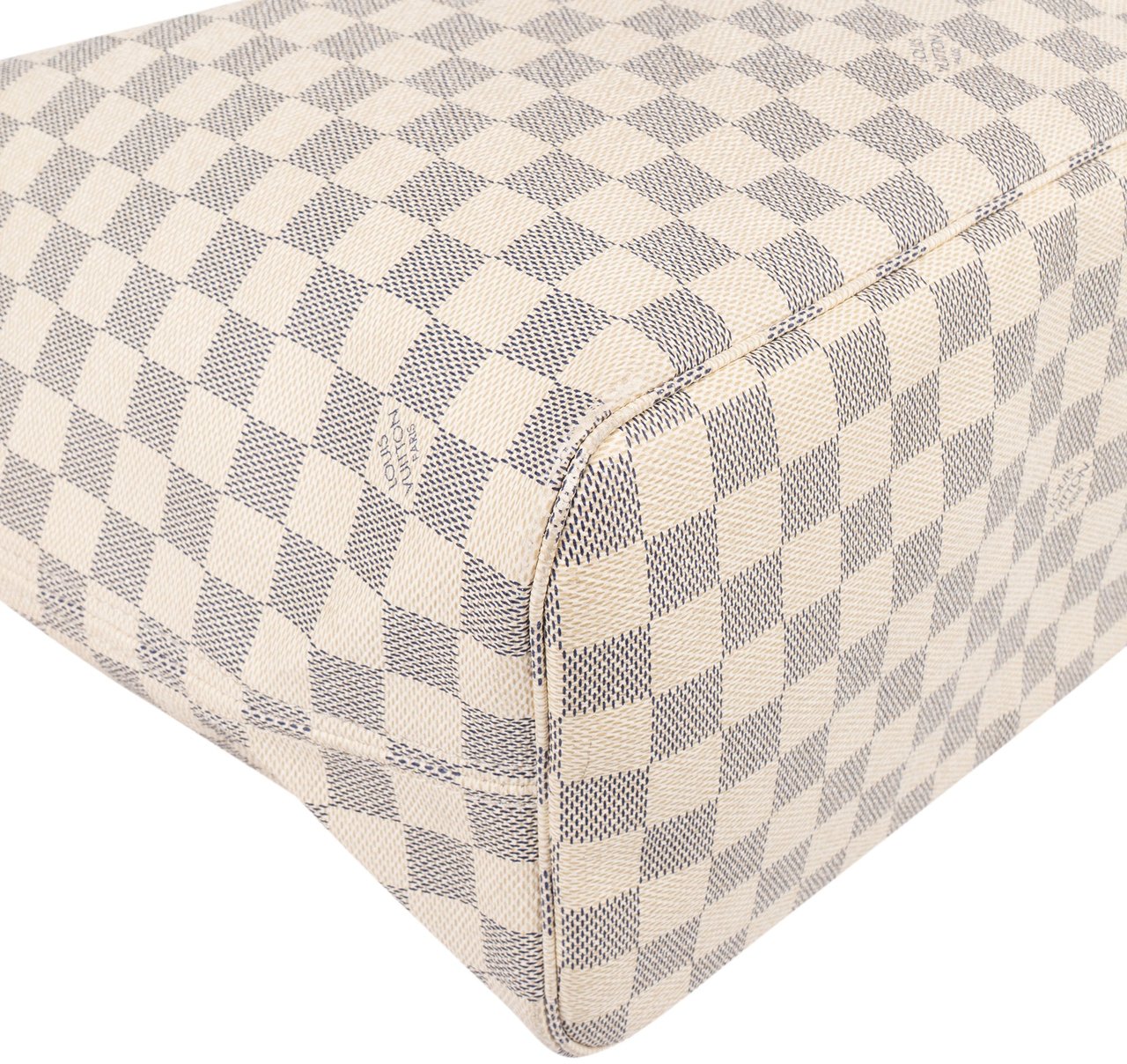 Louis Vuitton Louis Vuitton Damier Azur Monogram Neverfull MM Shopper Handbag Wit