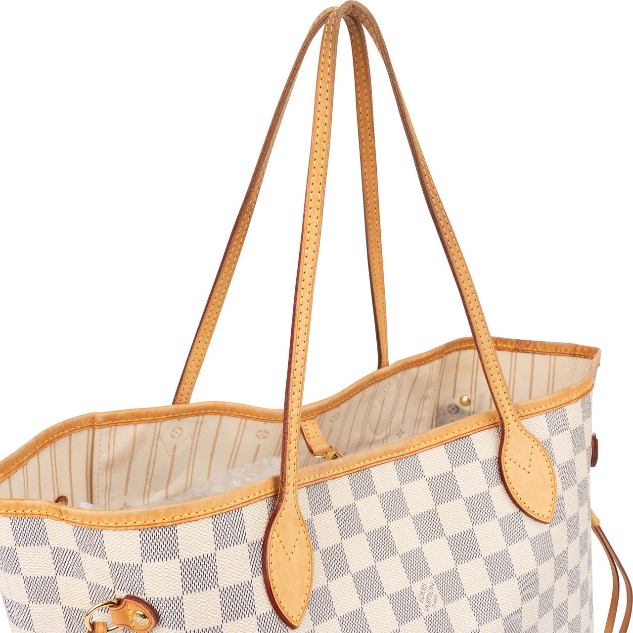Louis Vuitton Louis Vuitton Damier Azur Monogram Neverfull MM Shopper Handbag Wit