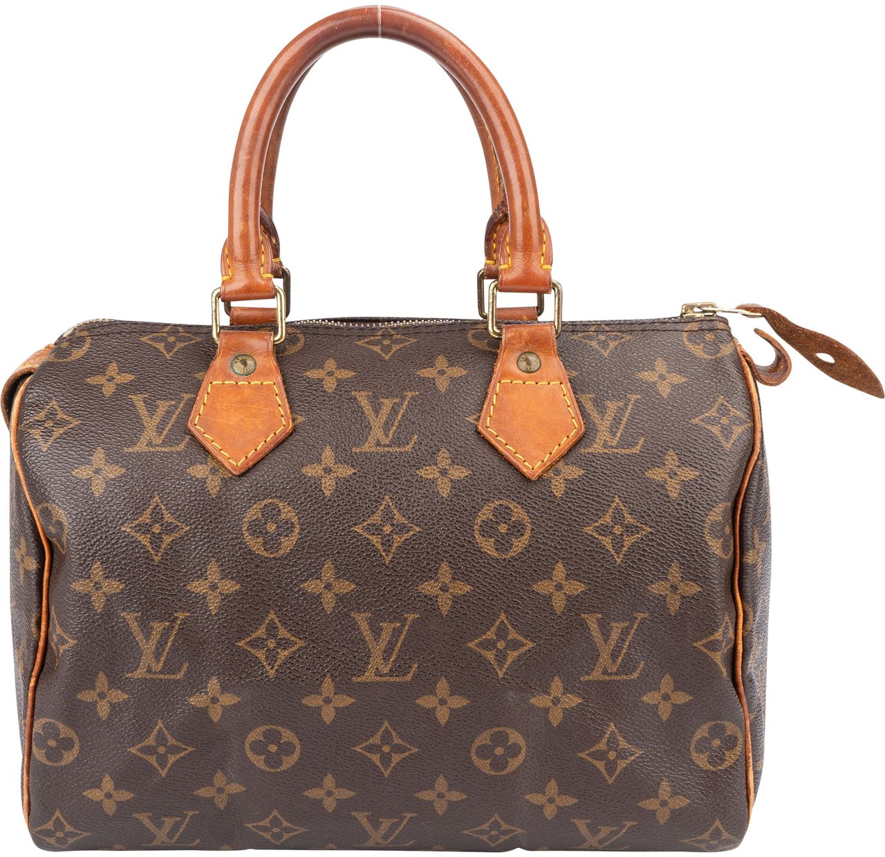 Louis Vuitton Louis Vuitton Canvas Monogram Speedy 25 Handbag Bruin