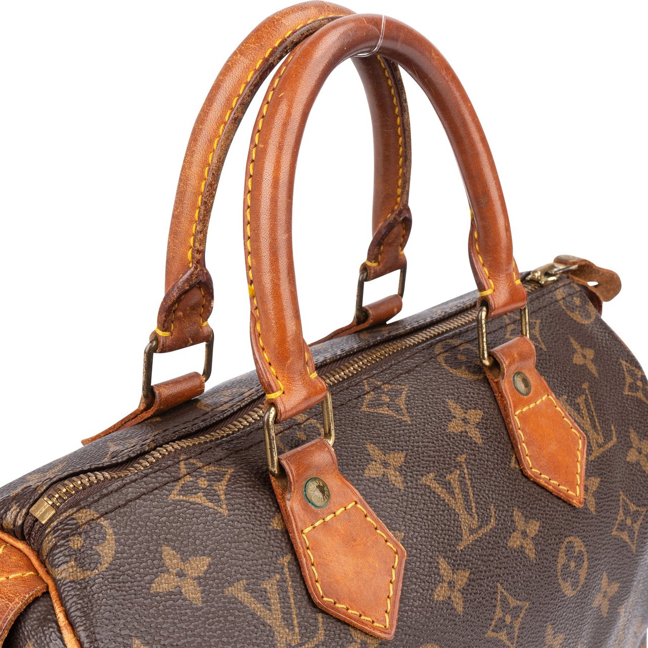 Louis Vuitton Louis Vuitton Canvas Monogram Speedy 25 Handbag Bruin