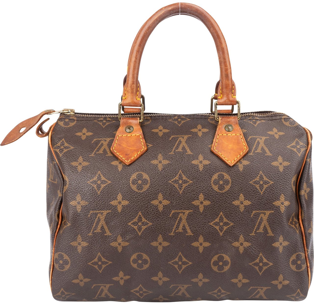 Louis Vuitton Louis Vuitton Canvas Monogram Speedy 25 Handbag Bruin