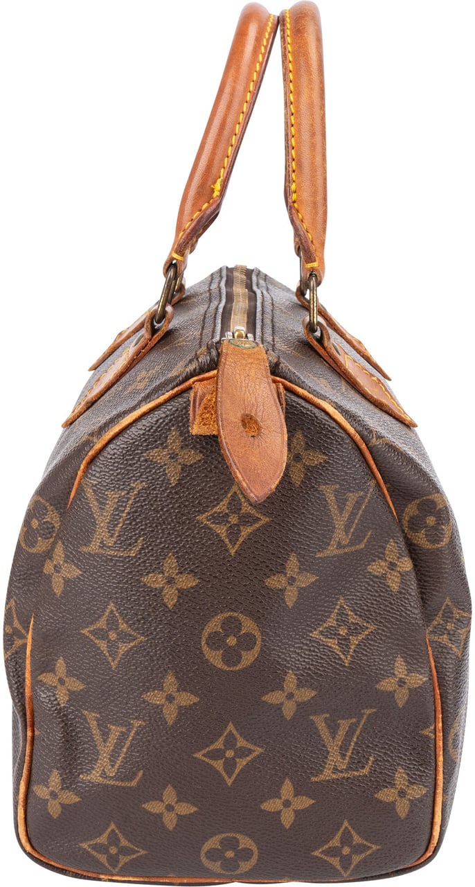 Louis Vuitton Louis Vuitton Canvas Monogram Speedy 25 Handbag Bruin