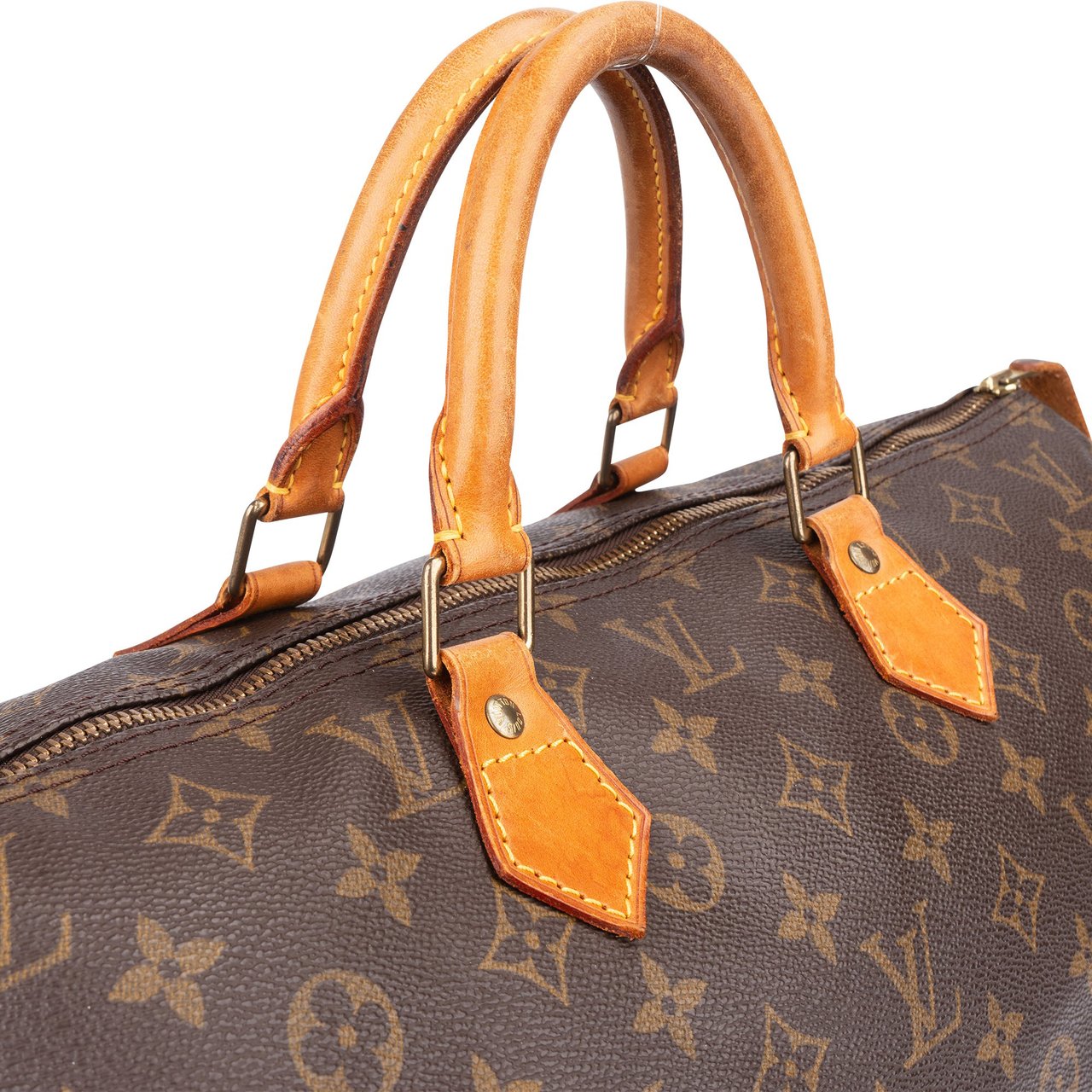 Louis Vuitton Louis Vuitton Canvas Monogram Speedy 40 Handbag Bruin