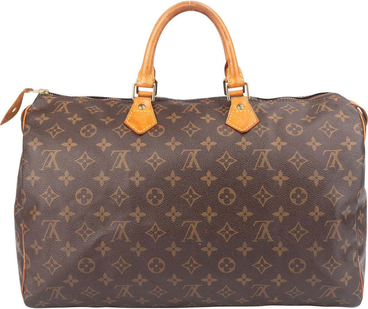 Louis Vuitton Louis Vuitton Canvas Monogram Speedy 40 Handbag Bruin