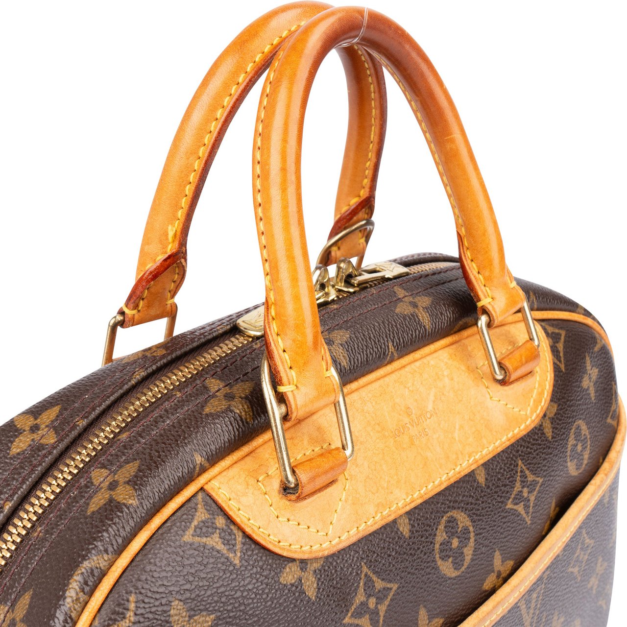 Louis Vuitton Louis Vuitton Canvas Monogram Trouville Handbag Bruin