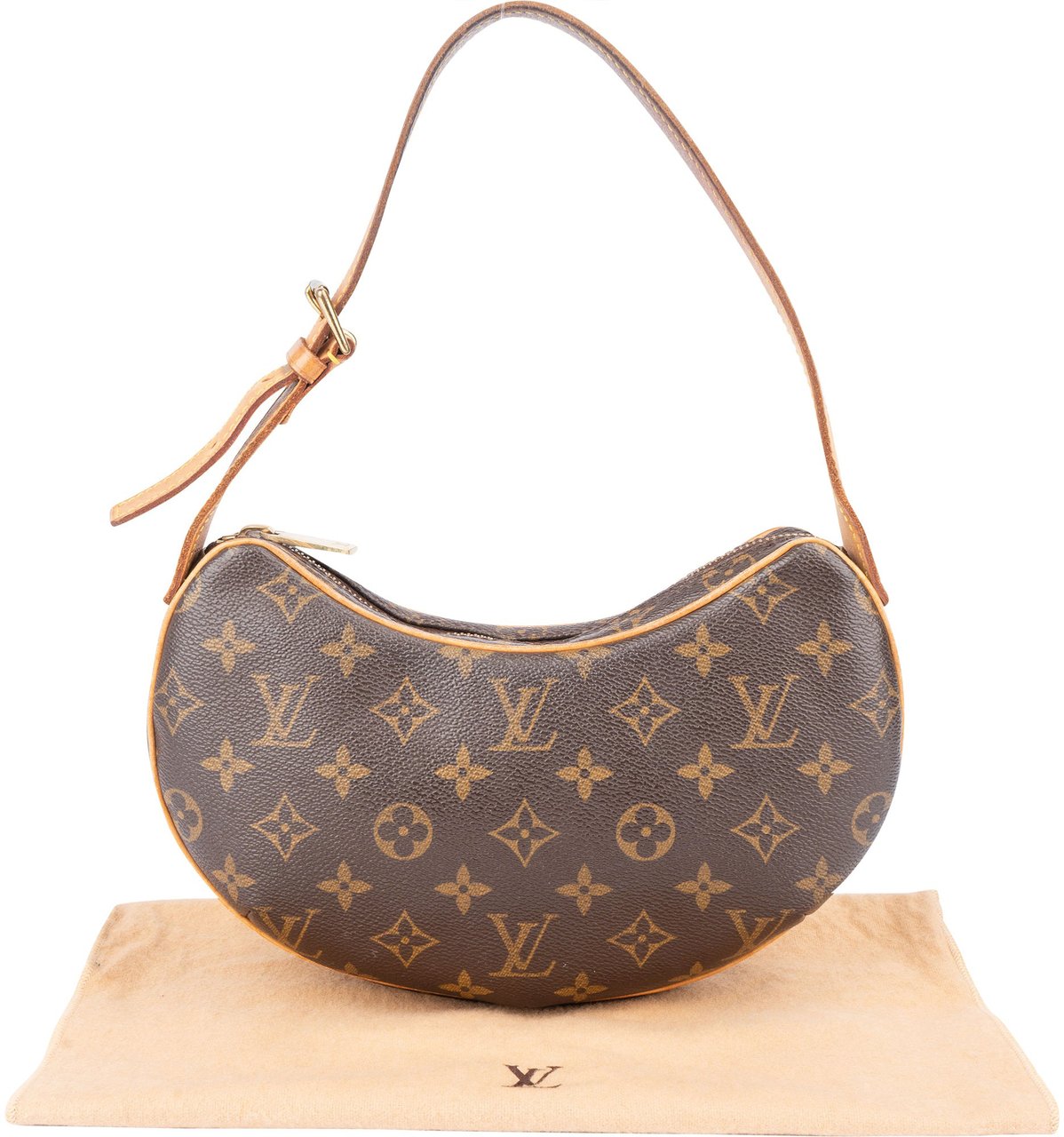 Louis Vuitton Canvas Monogram Croissant PM Handbag Bruin