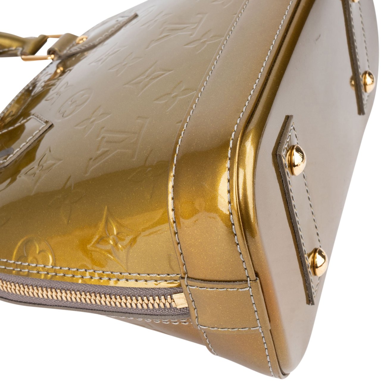 Louis Vuitton Louis Vuitton Vernis Monogram Alma BB Handbag Groen