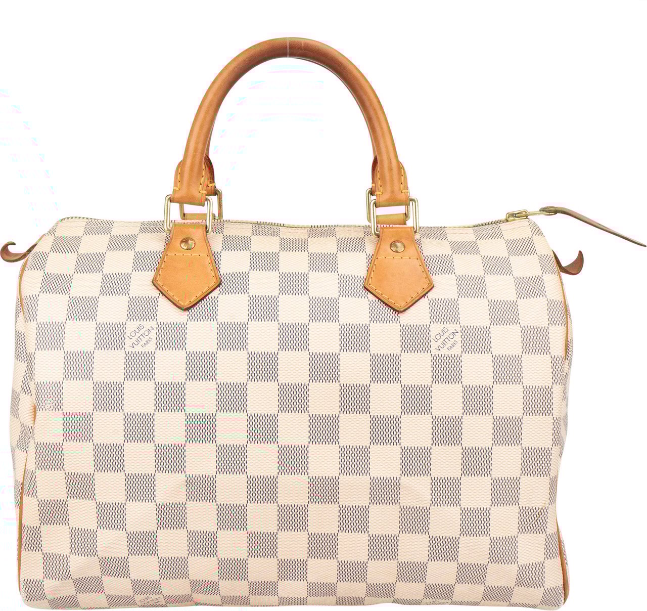 Louis Vuitton Louis Vuitton Damier Ebene Monogram Speedy 30 Handbag Wit