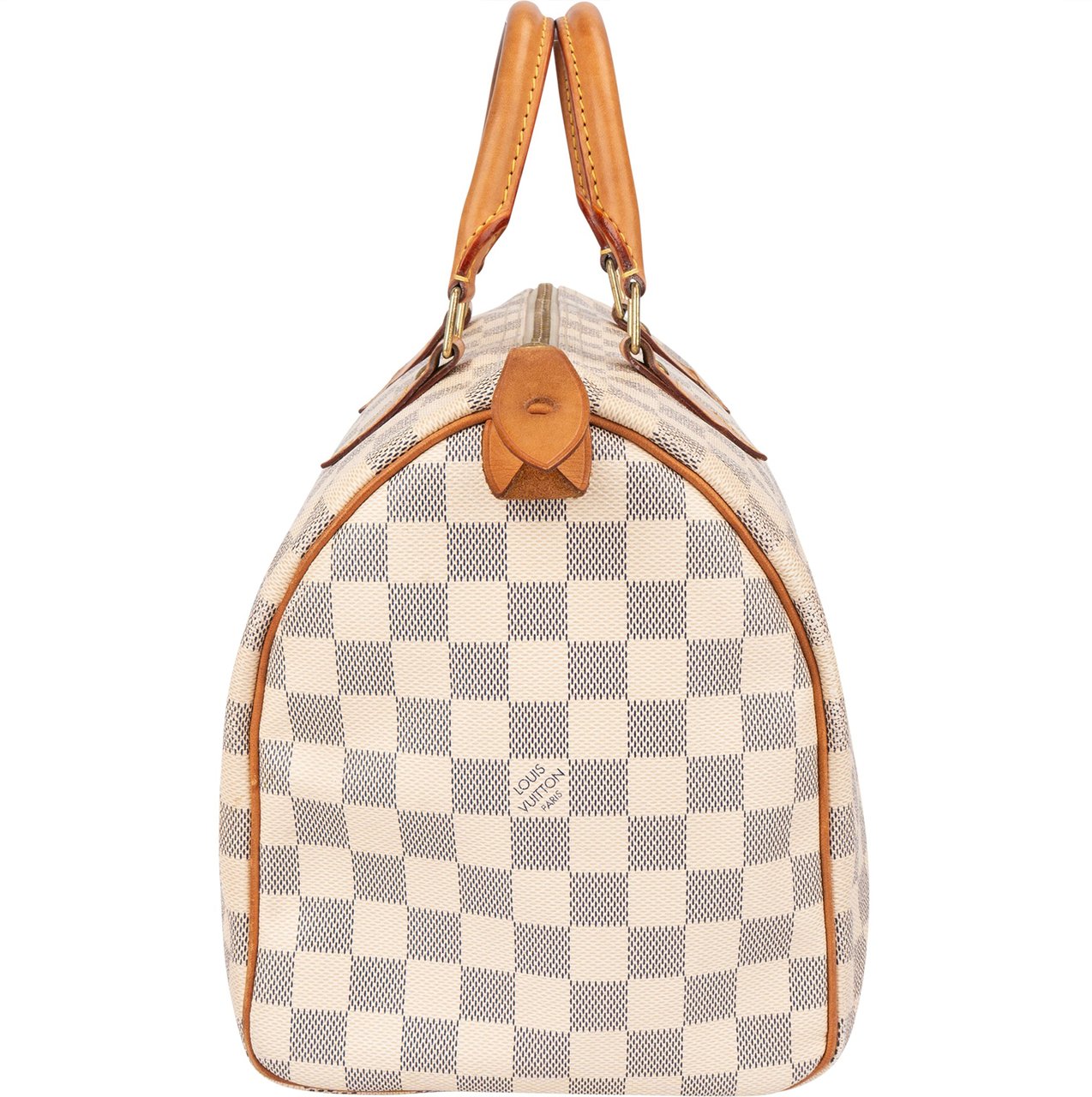 Louis Vuitton Louis Vuitton Damier Ebene Monogram Speedy 30 Handbag Wit