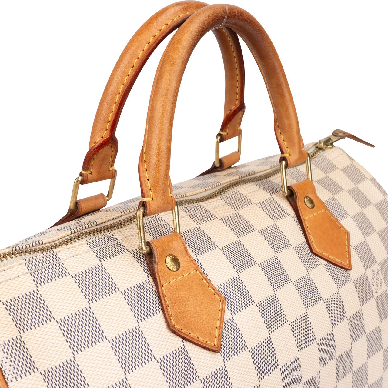 Louis Vuitton Louis Vuitton Damier Ebene Monogram Speedy 30 Handbag Wit