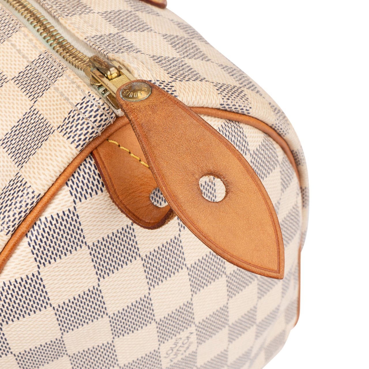 Louis Vuitton Louis Vuitton Damier Ebene Monogram Speedy 30 Handbag Wit