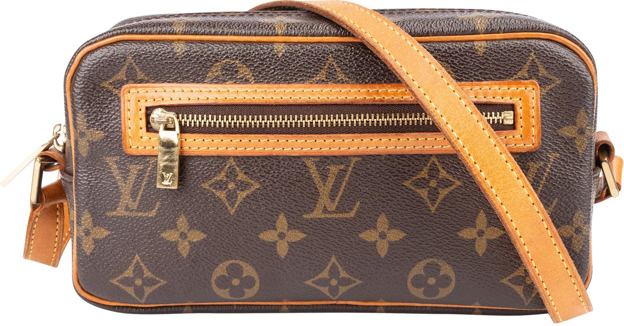 Louis Vuitton Canvas Monogram Pochette Cite Shoulder Bag Bruin