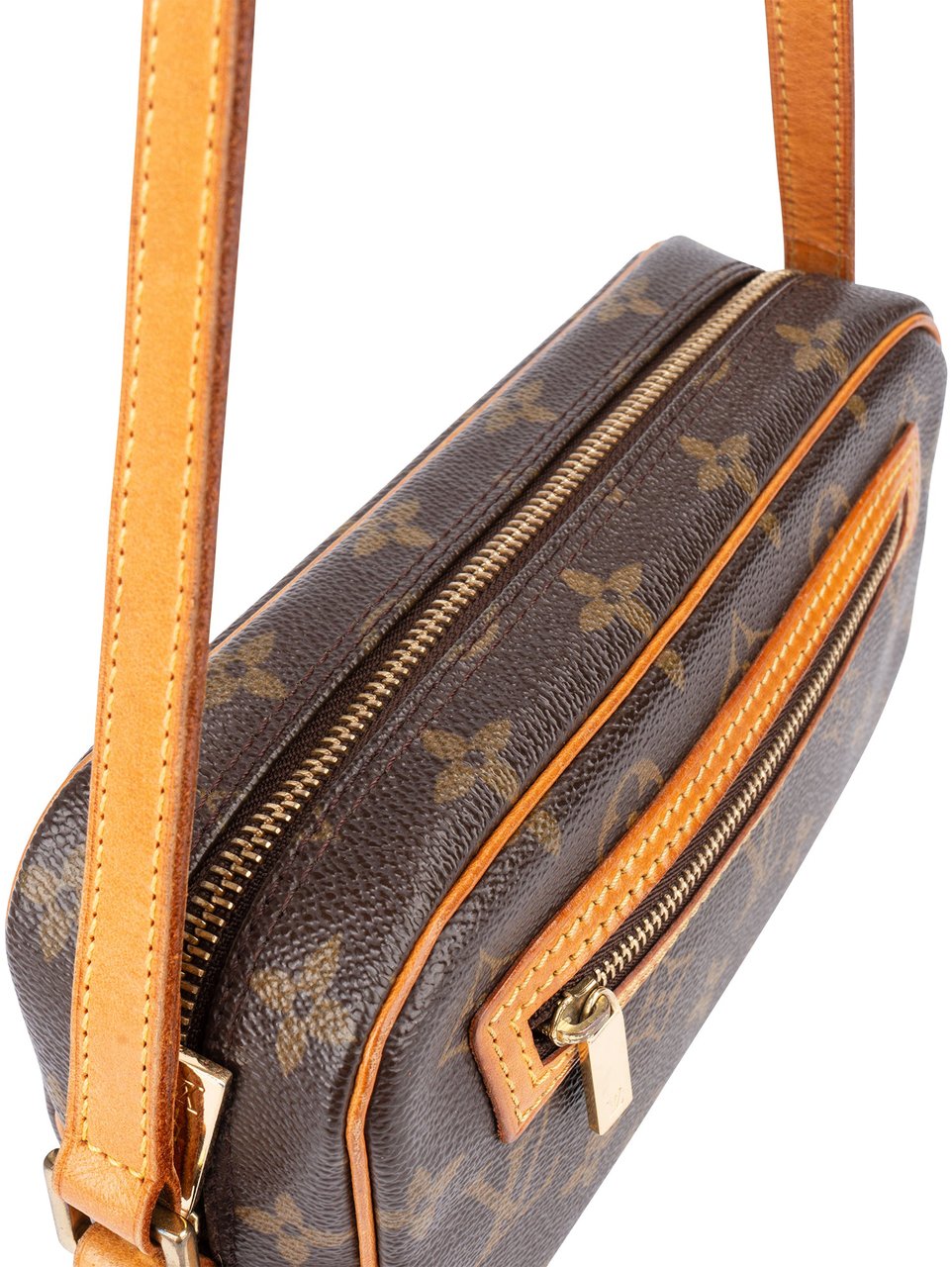 Louis Vuitton Canvas Monogram Pochette Cite Shoulder Bag Bruin