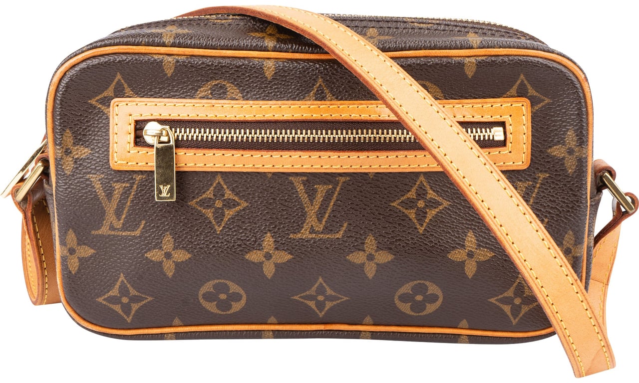 Louis Vuitton Canvas Monogram Pochette Cite Shoulder Bag Bruin