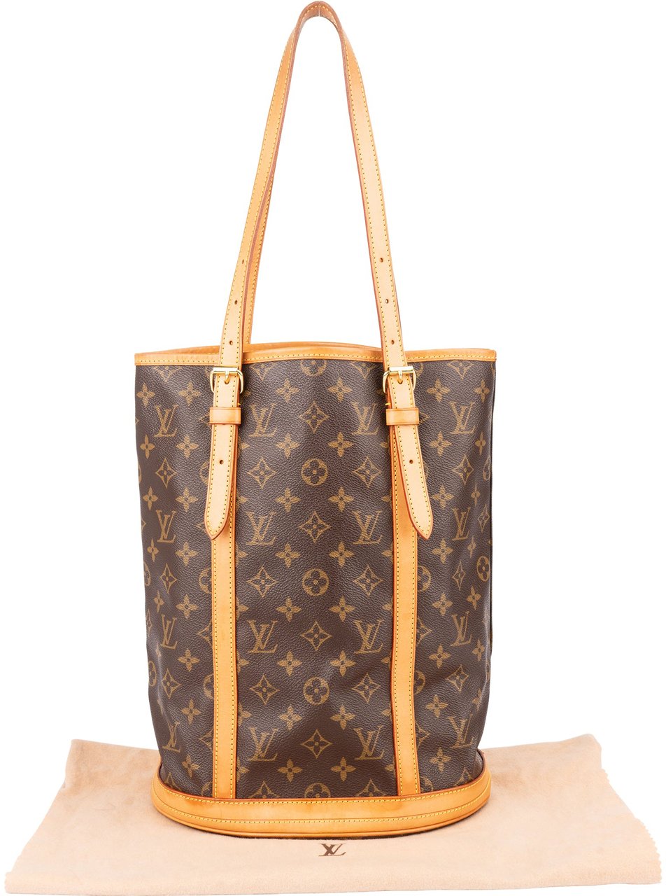 Louis Vuitton Canvas Monogram Bucket Bag GM Shoulder Bag Bruin
