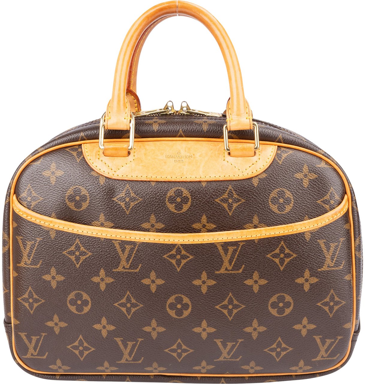Louis Vuitton Canvas Monogram Trouville Handbag Bruin