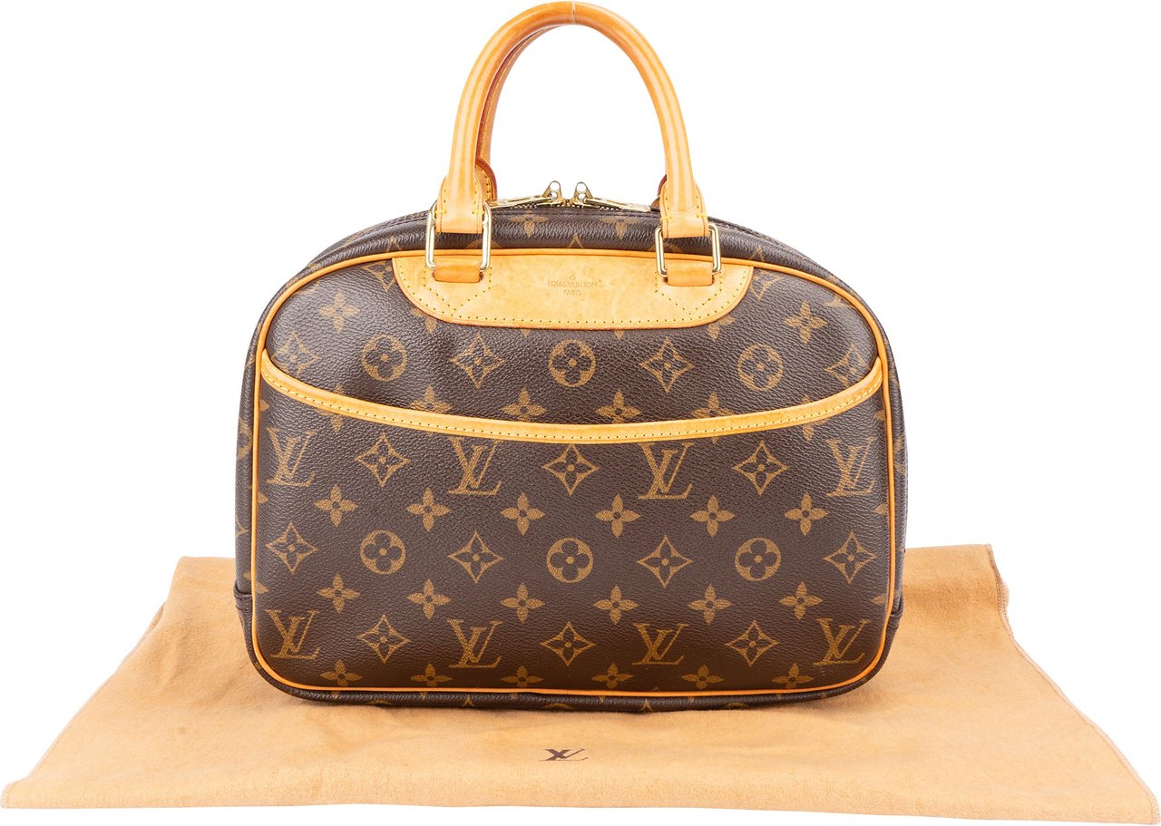 Louis Vuitton Canvas Monogram Trouville Handbag Bruin