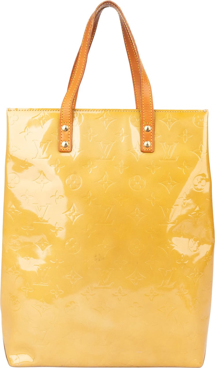 Louis Vuitton Louis Vuitton Vernis Monogram Reade MM Handbag Geel