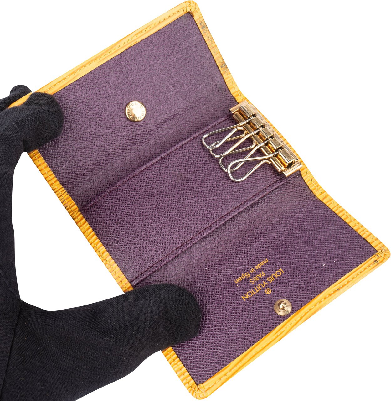Louis Vuitton Louis Vuitton Jaune Epi Leather Keyholder Geel