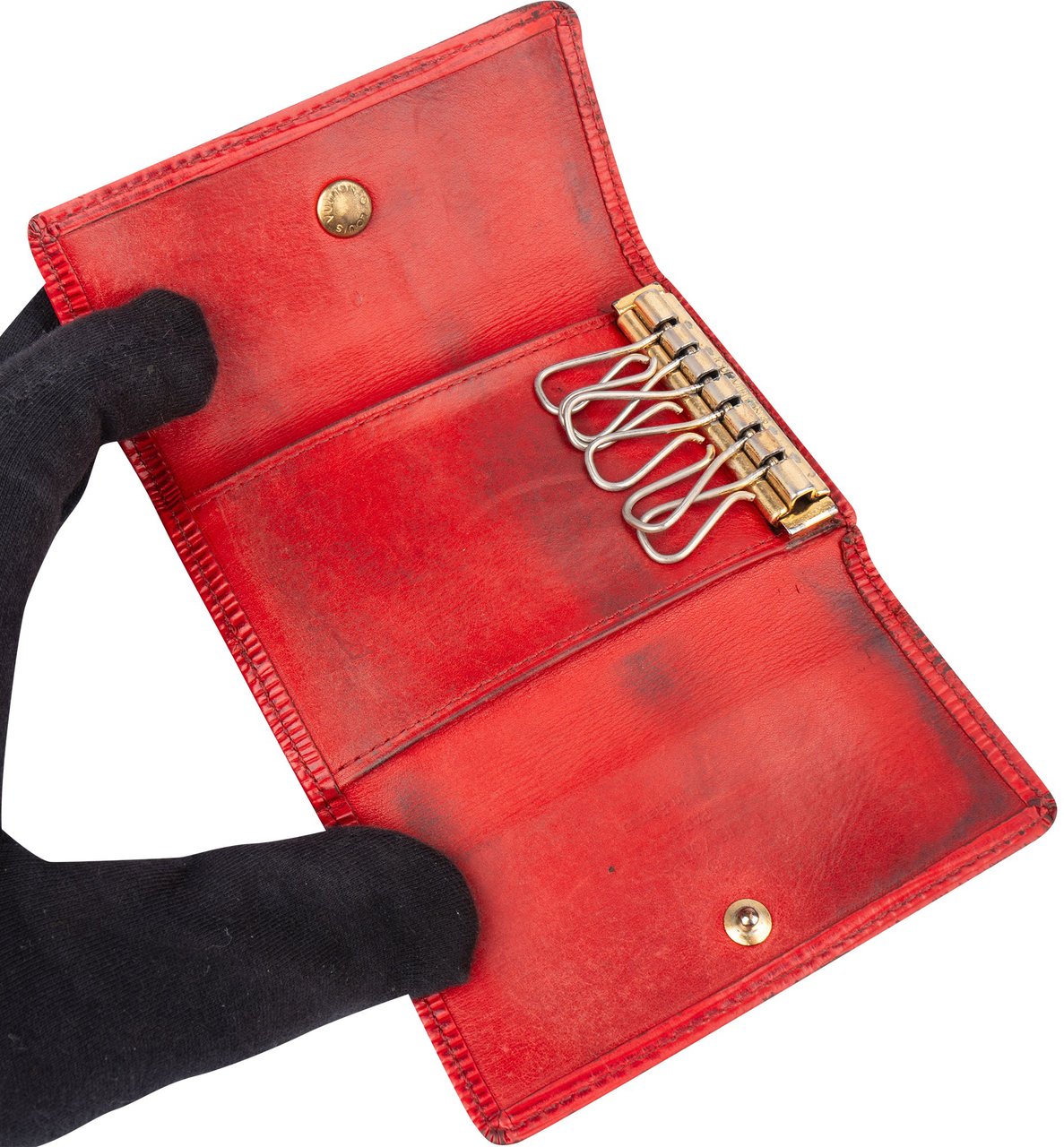 Louis Vuitton Louis Vuitton Rouge Epi Leather Keyholder Rood