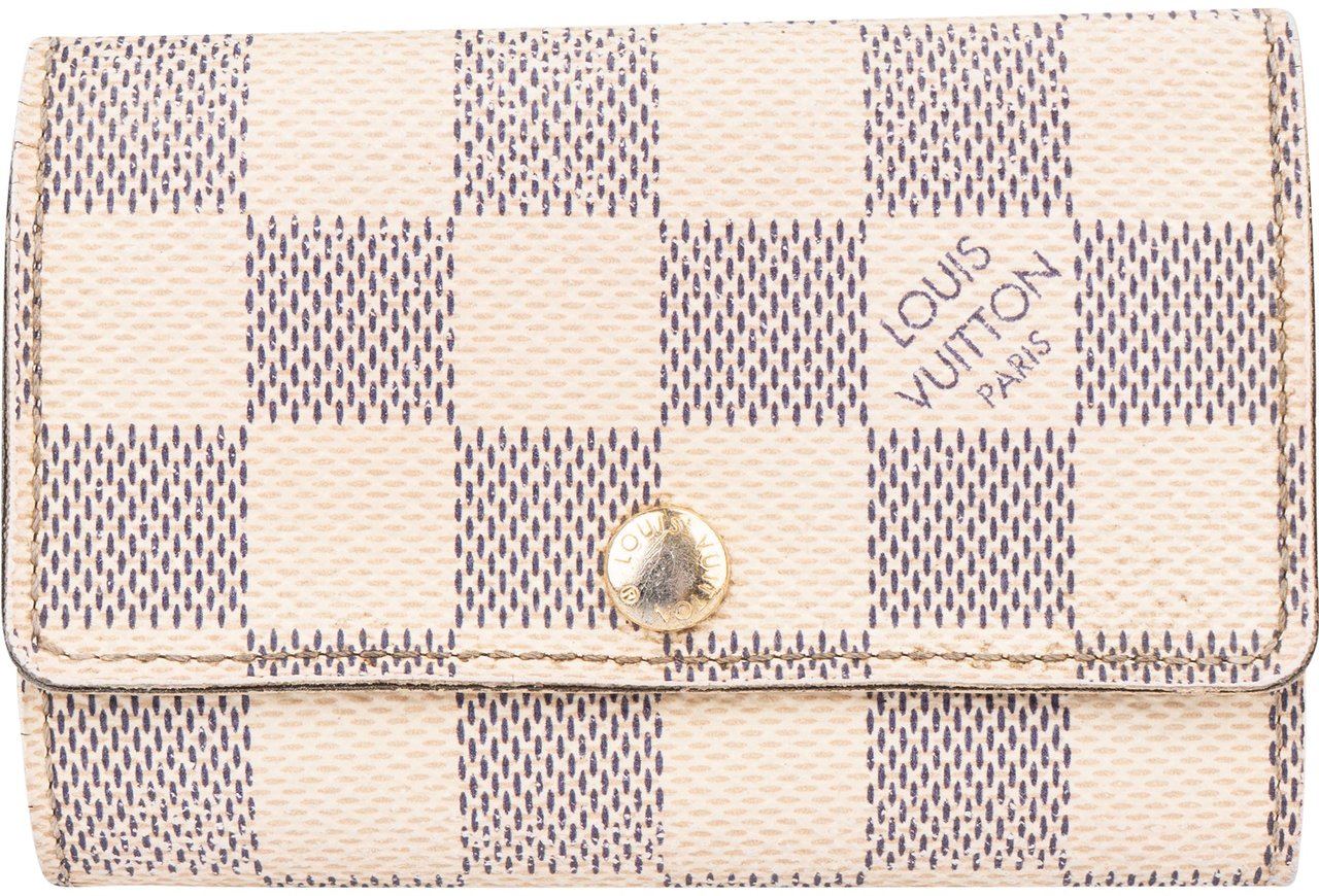 Louis Vuitton Louis Vuitton Damier Azur Monogram Keyholder Wit