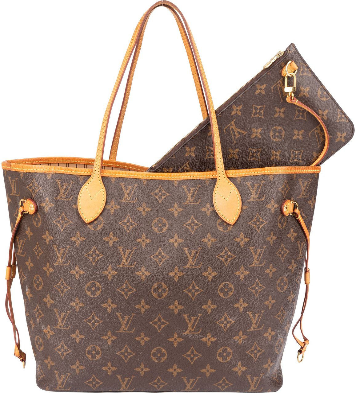 Louis Vuitton Louis Vuitton Canvas Monogram Neverfull MM Shopper Handbag Bruin