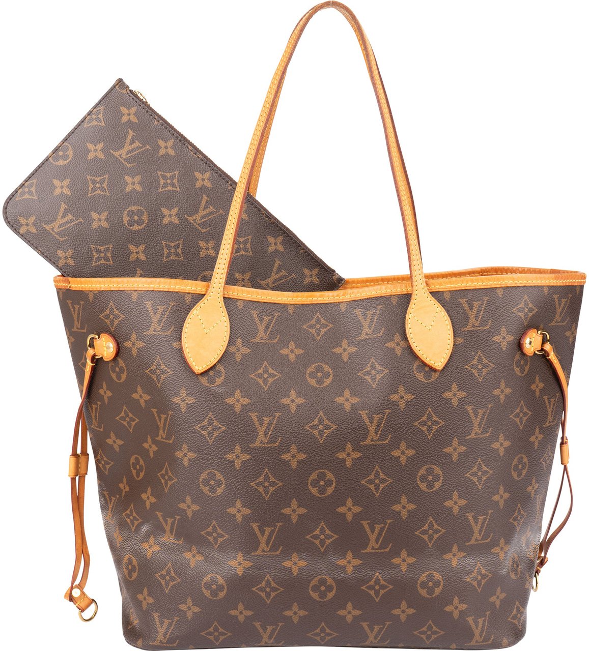 Louis Vuitton Louis Vuitton Canvas Monogram Neverfull MM Shopper Handbag Bruin