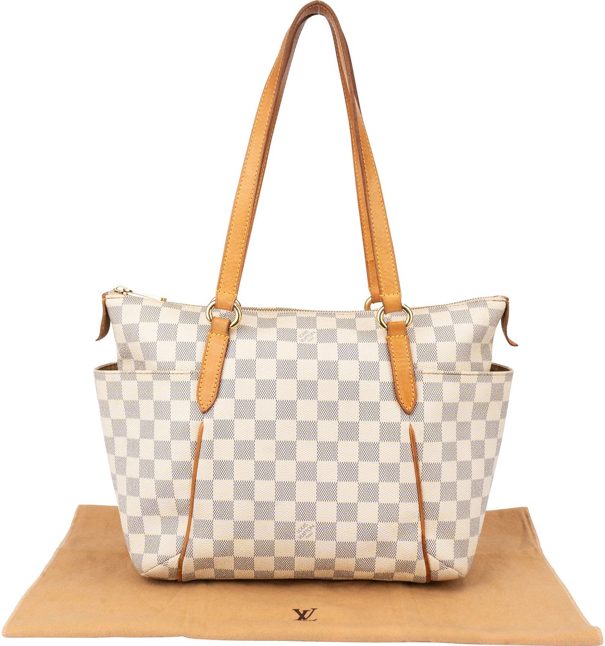 Louis Vuitton Damier Azur Monogram Totally PM Handbag Wit