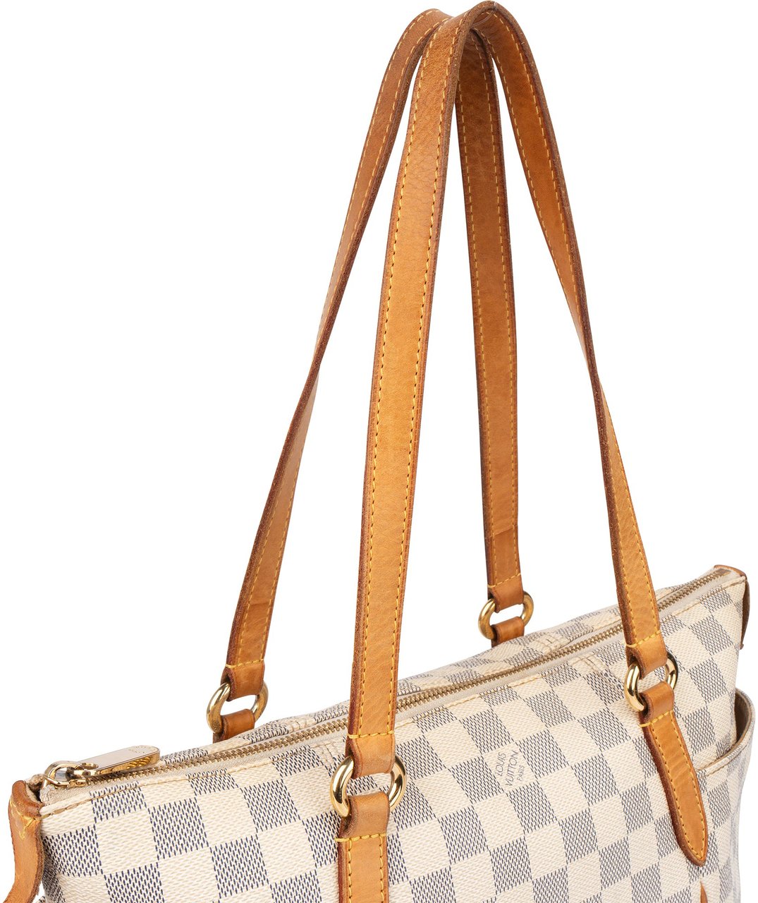 Louis Vuitton Damier Azur Monogram Totally PM Handbag Wit