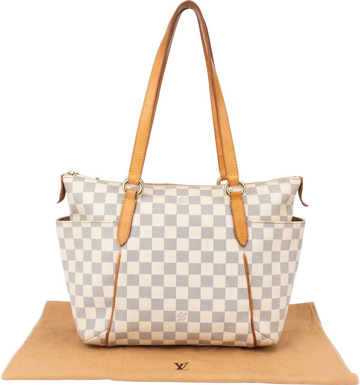 Louis Vuitton Louis Vuitton Damier Azur Monogram Totally PM Handbag Wit