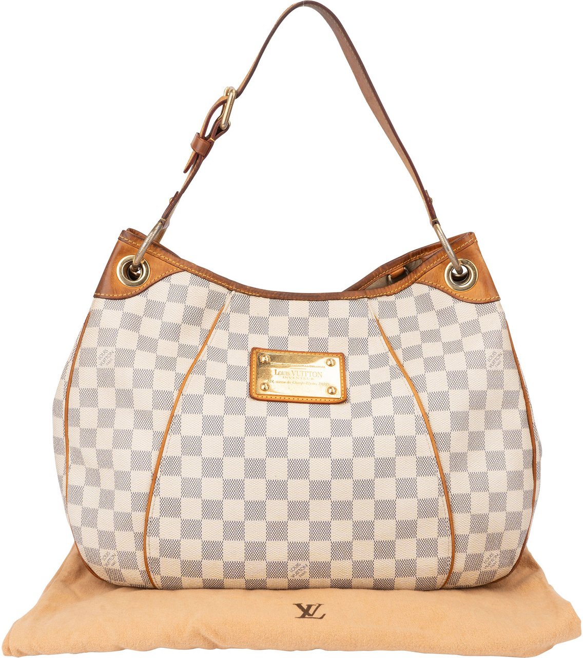 Louis Vuitton Louis Vuitton Damier Azur Monogram Galliera PM Handbag Wit